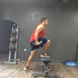 Subir Al Banco Con Mancuernas, paso 6