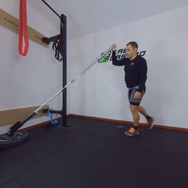 Lunge + Pres Con Landmine, paso 14