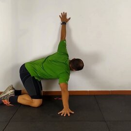 Estiramiento Pectoral Pared, paso 20