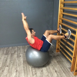 Encogimiento Abdominal Sobre Balón, paso 5