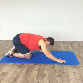 Estiramiento Dorso-Lumbar Cuadrupedia, paso 5