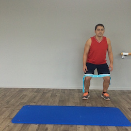 Zancadas Laterales Con Goma, paso 2