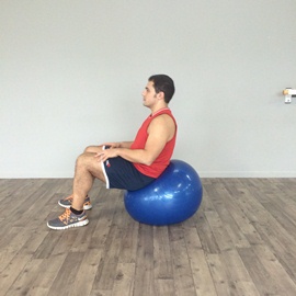 Estiramiento  Anterior Del Tronco En Balón Fitness, paso 2