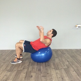 Estiramiento  Anterior Del Tronco En Balón Fitness, paso 4
