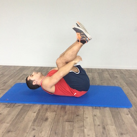 Estiramiento Lumbar En Flexión Decúbito Supino, paso 6