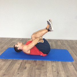 Estiramiento Lumbar En Flexión Decúbito Supino, paso 8