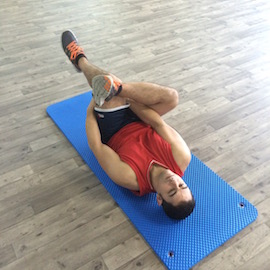 Estiramiento Cadera Posterior Decúbito Supino, paso 10