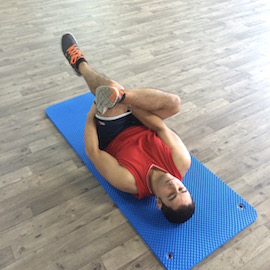 Estiramiento Cadera Posterior Decúbito Supino, paso 12