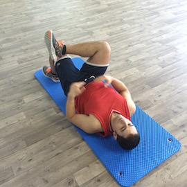 Estiramiento Cadera Posterior Decúbito Supino, paso 5